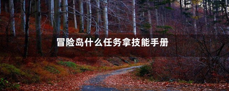 冒险岛什么任务拿技能手册