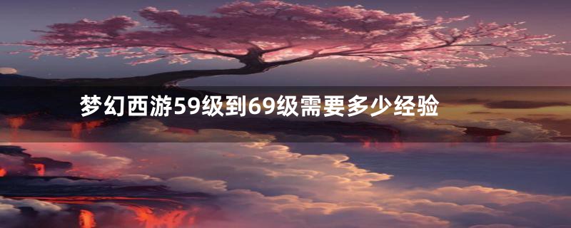 梦幻西游59级到69级需要多少经验