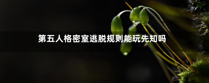 第五人格密室逃脱规则能玩先知吗