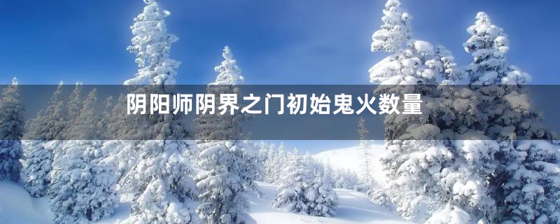 阴阳师阴界之门初始鬼火数量