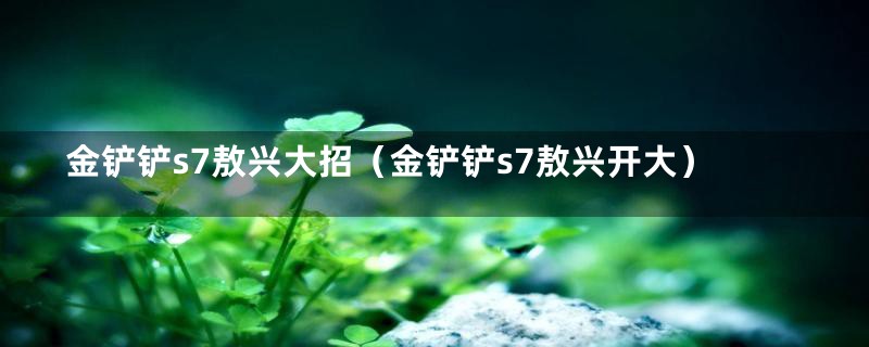 金铲铲s7敖兴大招(金铲铲s7敖兴开大)