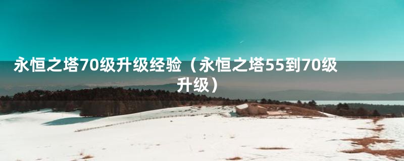 永恒之塔70级升级经验（永恒之塔55到70级升级）