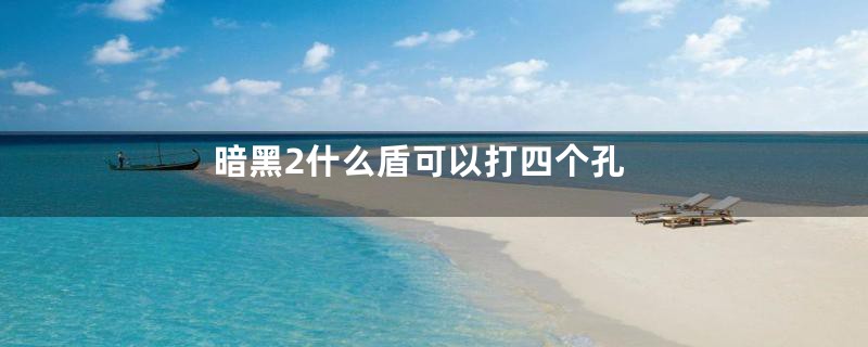 暗黑2什么盾可以打四个孔