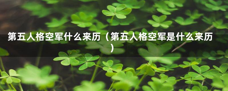 第五人格空军什么来历(第五人格空军是什么来历)