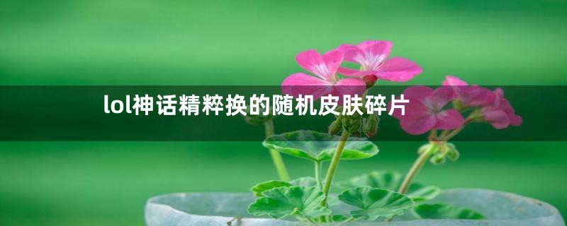 lol神话精粹换的随机皮肤碎片