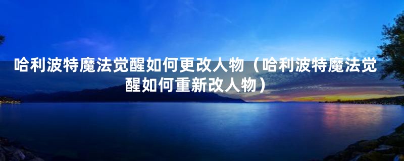 哈利波特魔法觉醒如何更改人物（哈利波特魔法觉醒如何重新改人物）