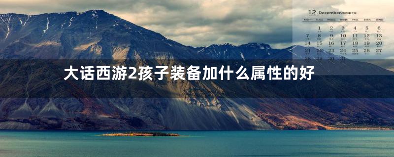 大话西游2孩子装备加什么属性的好