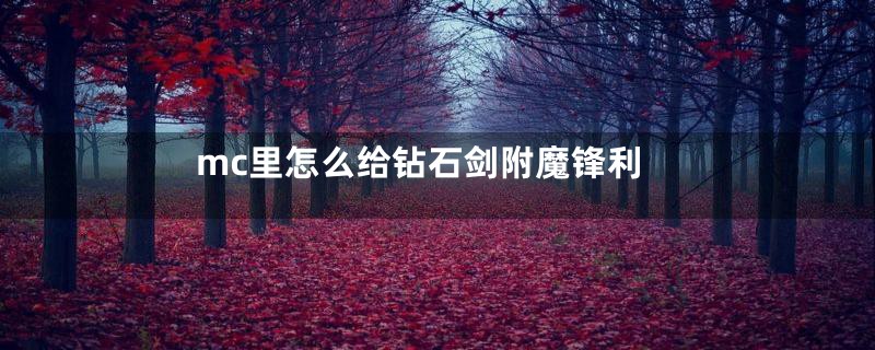 mc里怎么给钻石剑附魔锋利