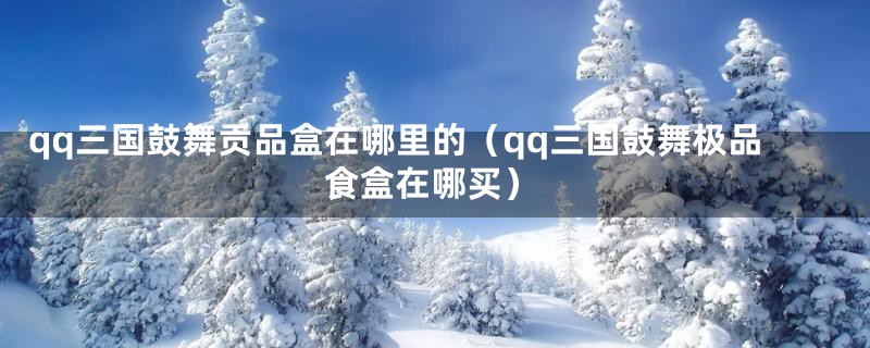 qq三国鼓舞贡品盒在哪里的（qq三国鼓舞极品食盒在哪买）