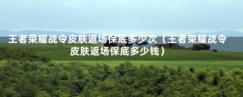 王者荣耀战令皮肤返场保底多少次（王者荣耀战令皮肤返场保底多少钱）