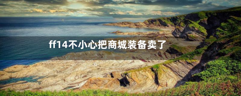 ff14不小心把商城装备卖了
