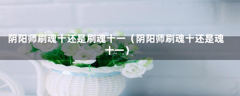 阴阳师刷魂十还是刷魂十一(阴阳师刷魂十还是魂十一)