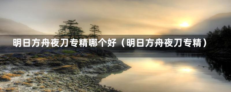 明日方舟夜刀专精哪个好（明日方舟夜刀专精）