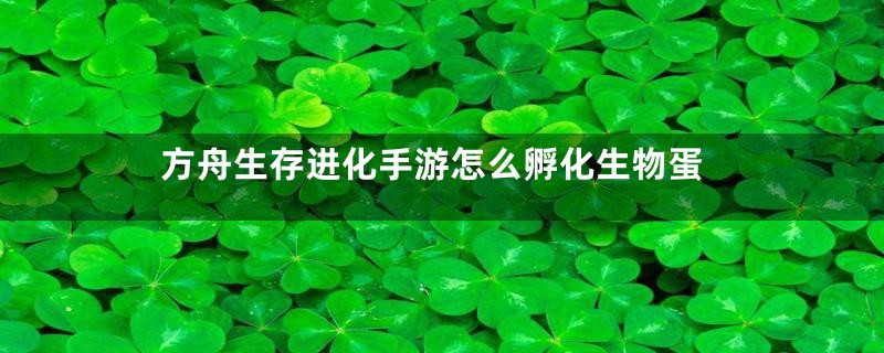 方舟生存进化手游怎么孵化生物蛋