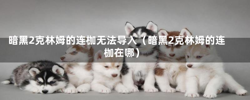 暗黑2克林姆的连枷无法导入（暗黑2克林姆的连枷在哪）