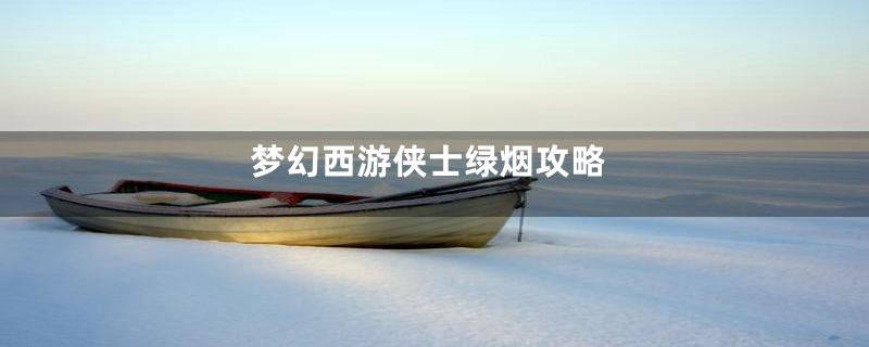 梦幻西游侠士绿烟攻略