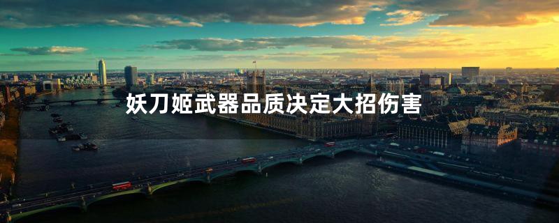 妖刀姬武器品质决定大招伤害