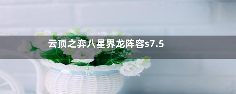云顶之弈八星界龙阵容s7.5