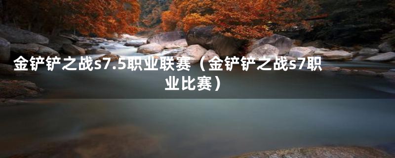 金铲铲之战s7.5职业联赛(金铲铲之战s7职业比赛)