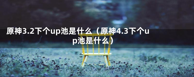 原神3.2下个up池是什么(原神4.3下个up池是什么)