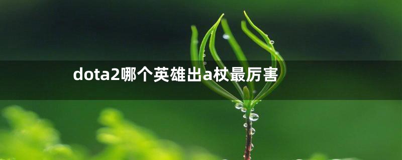 dota2哪个英雄出a杖最厉害