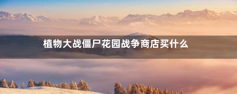 植物大战僵尸花园战争商店买什么
