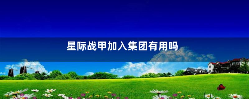 星际战甲加入集团有用吗