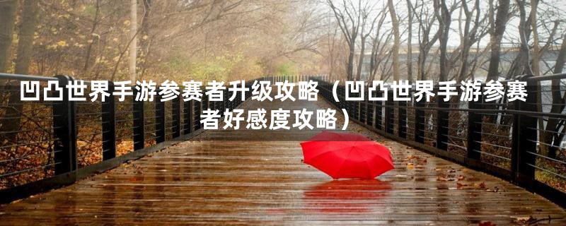 凹凸世界手游参赛者升级攻略（凹凸世界手游参赛者好感度攻略）