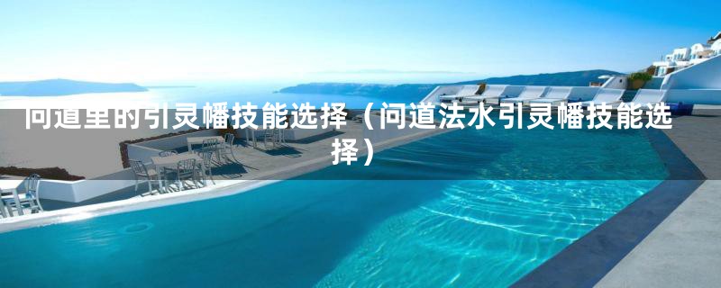 问道里的引灵幡技能选择（问道法水引灵幡技能选择）