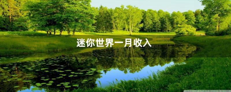迷你世界一月收入