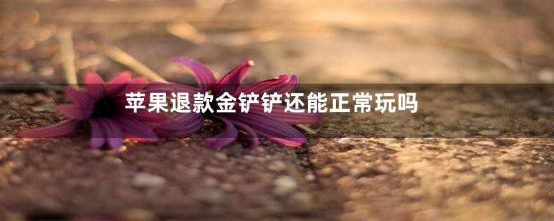 苹果退款金铲铲还能正常玩吗