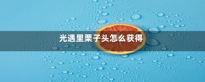 光遇里栗子头怎么获得