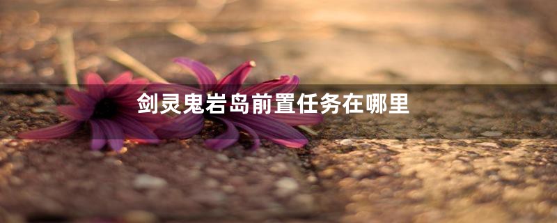 剑灵鬼岩岛前置任务在哪里
