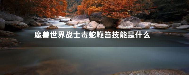 魔兽世界战士毒蛇鞭笞技能是什么