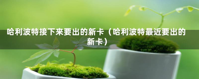 哈利波特接下来要出的新卡(哈利波特最近要出的新卡)