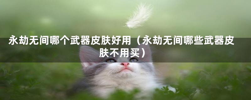 永劫无间哪个武器皮肤好用（永劫无间哪些武器皮肤不用买）