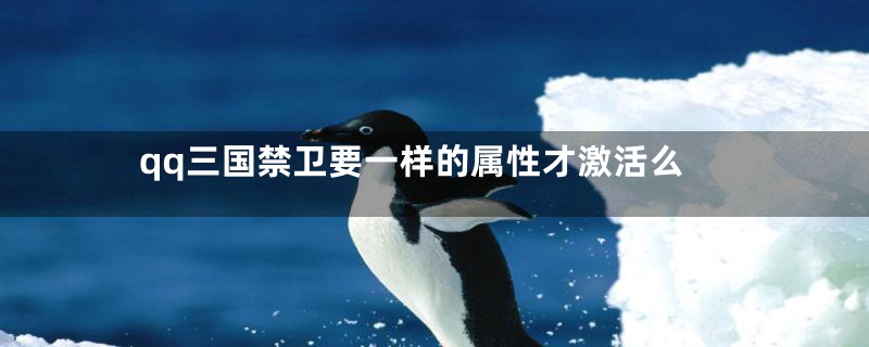 qq三国禁卫要一样的属性才激活么