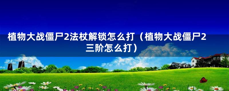 植物大战僵尸2法杖解锁怎么打(植物大战僵尸2三阶怎么打)