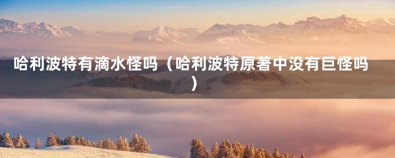 哈利波特有滴水怪吗(哈利波特原著中没有巨怪吗)
