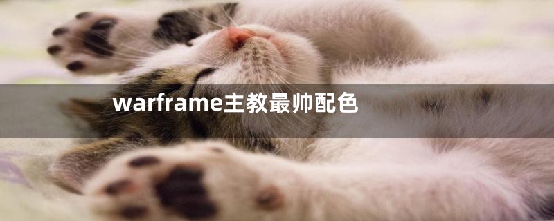 warframe主教最帅配色