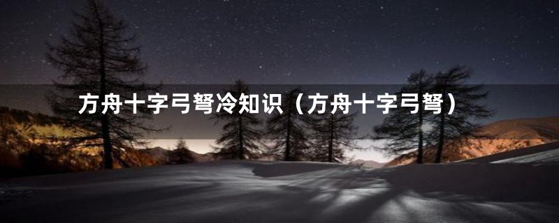 方舟十字弓弩冷知识(方舟十字弓弩)
