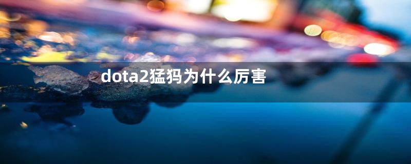 dota2猛犸为什么厉害