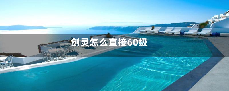 剑灵怎么直接60级