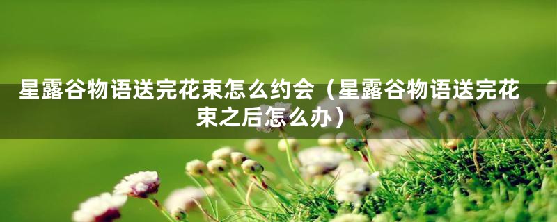 星露谷物语送完花束怎么约会（星露谷物语送完花束之后怎么办）