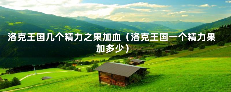 洛克王国几个精力之果加血（洛克王国一个精力果加多少）