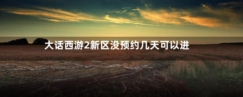 大话西游2新区没预约几天可以进