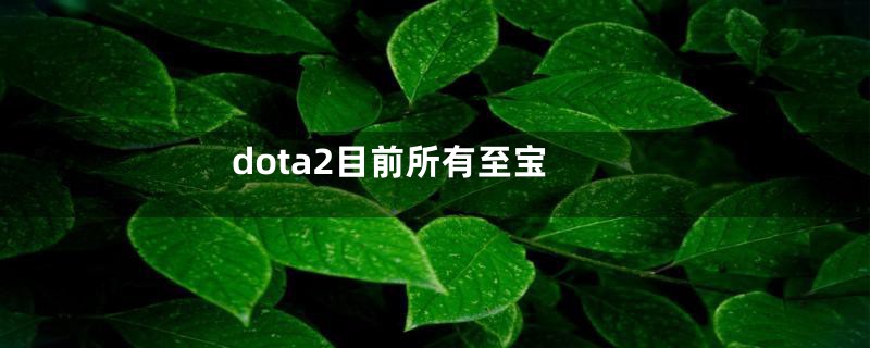 dota2目前所有至宝
