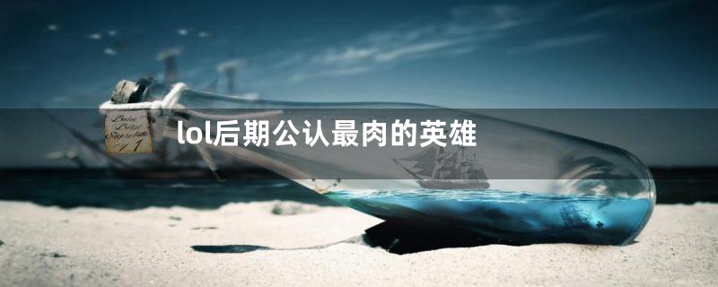 lol后期公认最肉的英雄