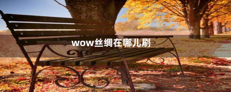 wow丝绸在哪儿刷