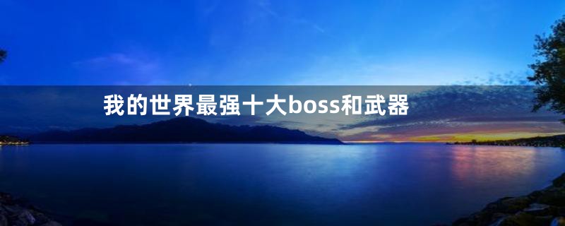 我的世界最强十大boss和武器